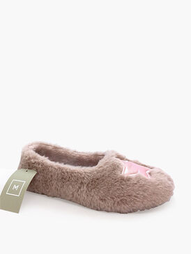 005776 Różowe futerkowe ciepłe kapcie damskie Macarena