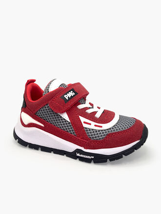 Czerwone skórzane sneakersy chłopięce na rzep Primigi 1936600